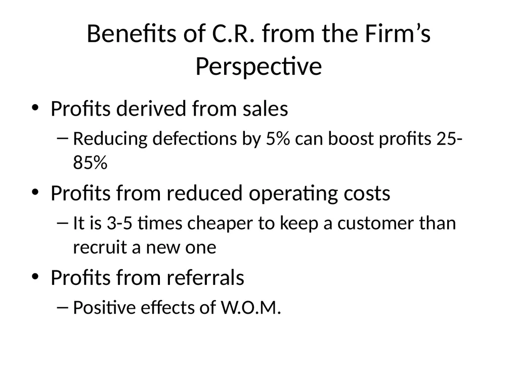 Customer Behavior and Customer Relationship - slide 24 of 41