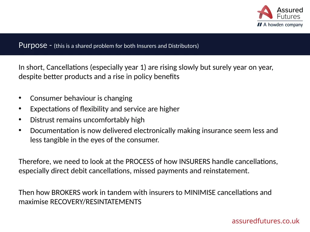 Cancellations – Best Practice Working together to - slide 2 of 17
