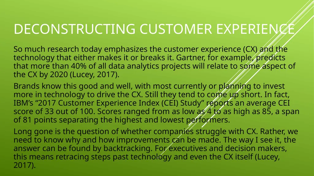 UNIT 2 MANAGING THE CUSTOMER EXPERIENCE LEARNING - slide 38 of 40