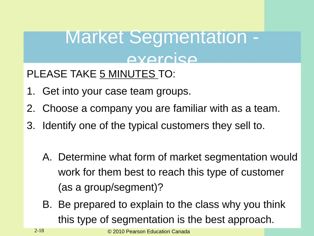 2-1 Chapter Two Marketing Strategy: Where - slide 18 of 26