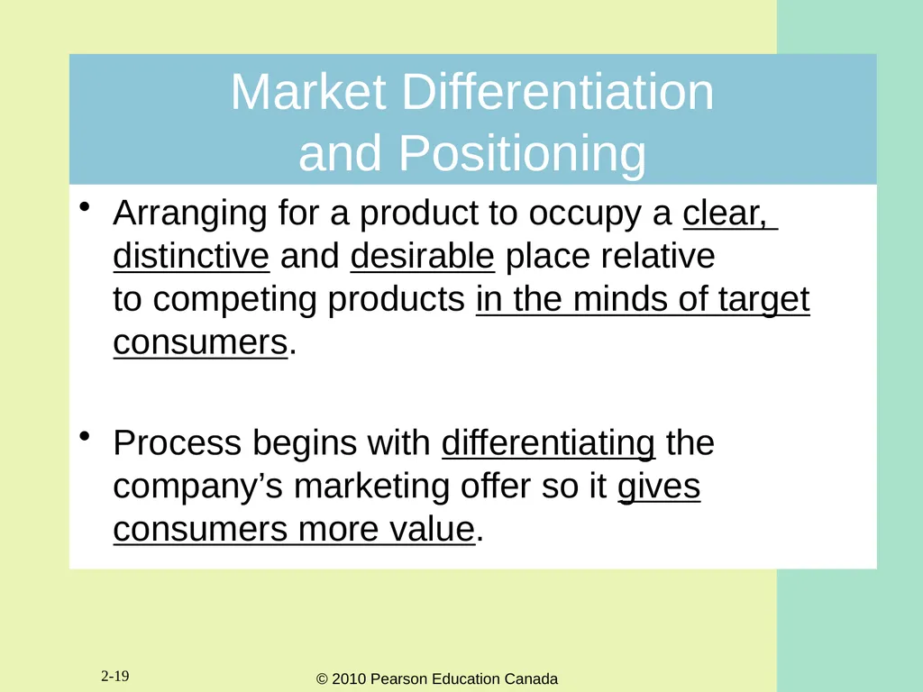 2-1 Chapter Two Marketing Strategy: Where - slide 19 of 26