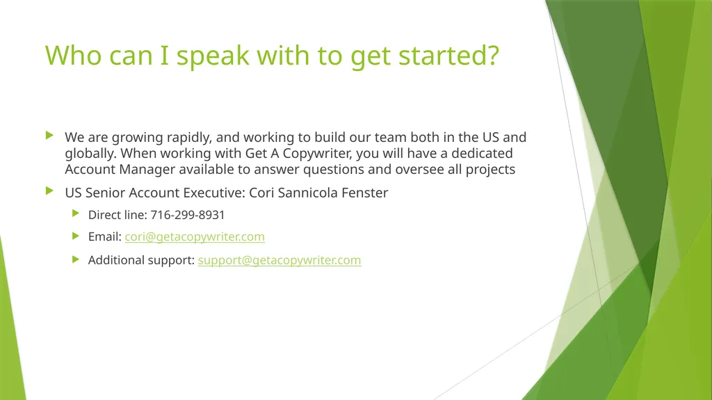 Get A Copywriter Your Go-To Source for All Things - slide 9 of 9