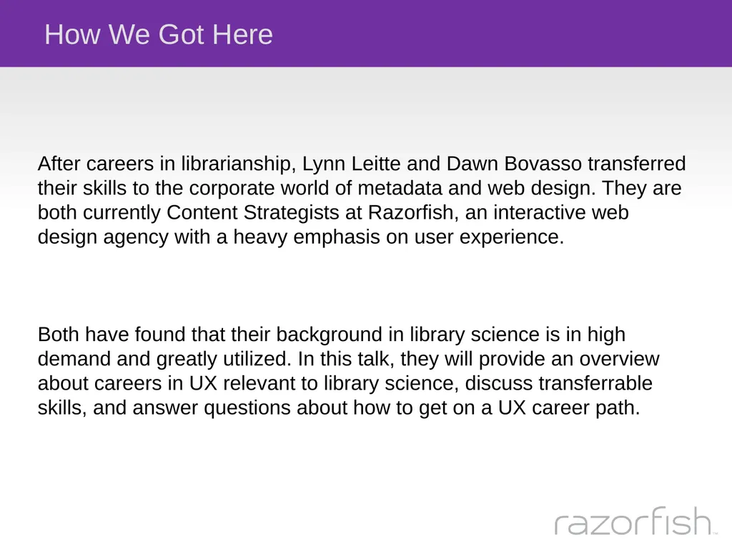 The Intersection of Library Science and User - slide 5 of 25