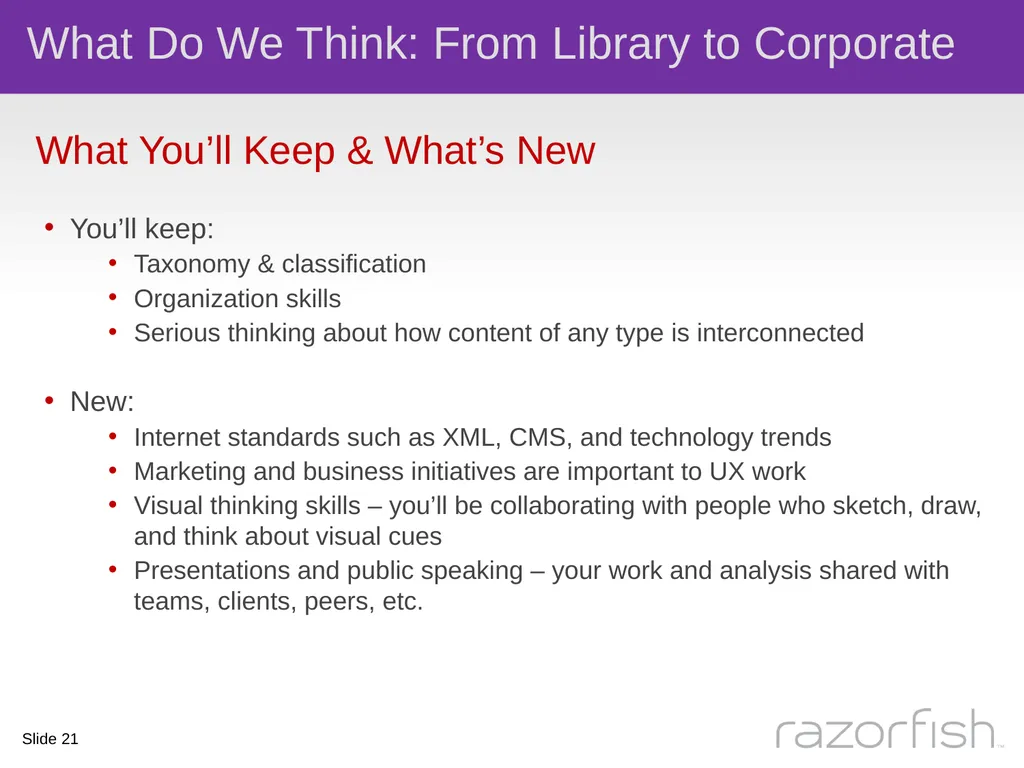 The Intersection of Library Science and User - slide 21 of 25