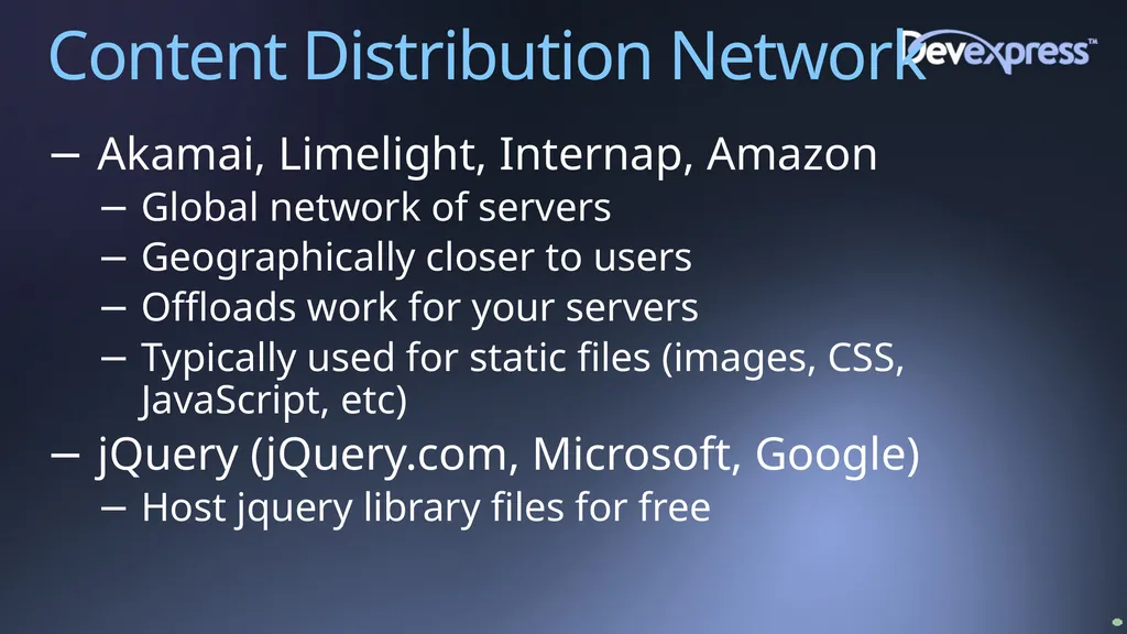 Improving Web Site Performance and Scalability - slide 20 of 27