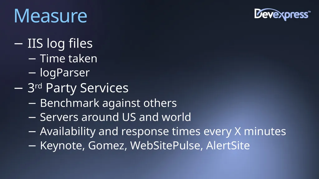 Improving Web Site Performance and Scalability - slide 9 of 27