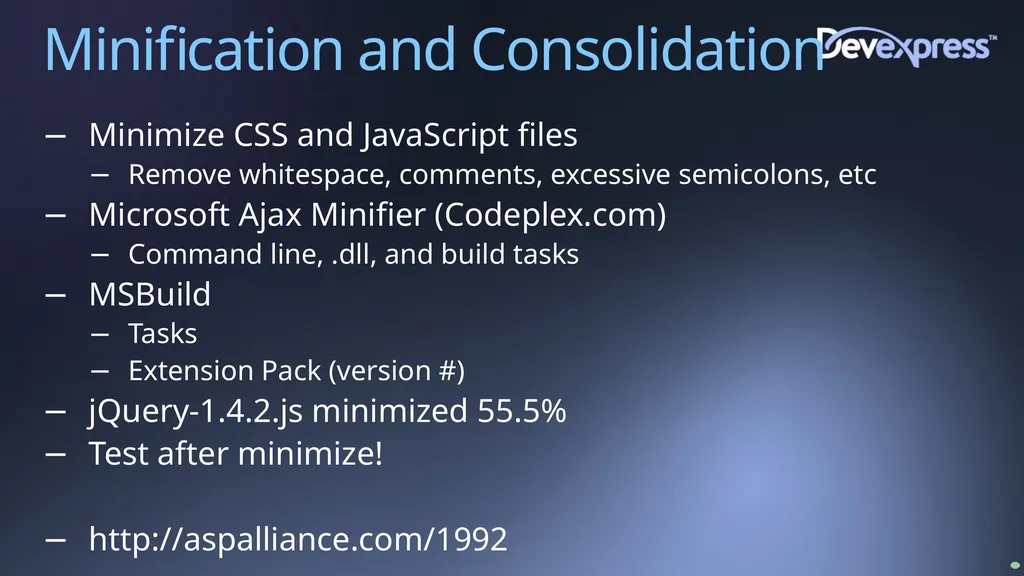 Improving Web Site Performance and Scalability - slide 16 of 27