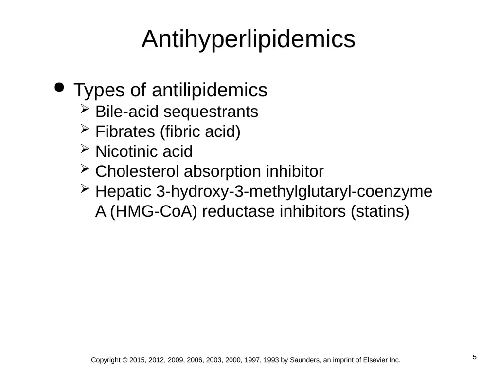 Chapter 46 Antihyperlipidemics and Peripheral - slide 5 of 24