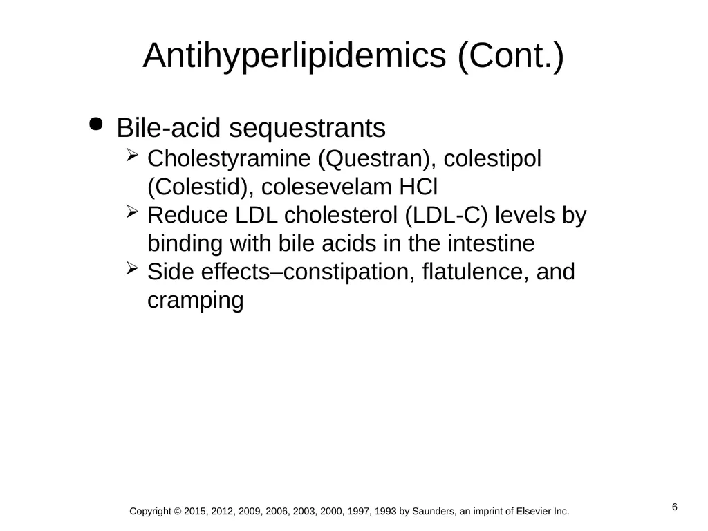 Chapter 46 Antihyperlipidemics and Peripheral - slide 6 of 24