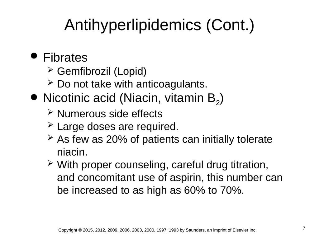 Chapter 46 Antihyperlipidemics and Peripheral - slide 7 of 24