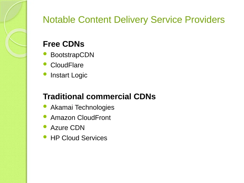 Content Distribution Networks Presented by Sajna - slide 14 of 15