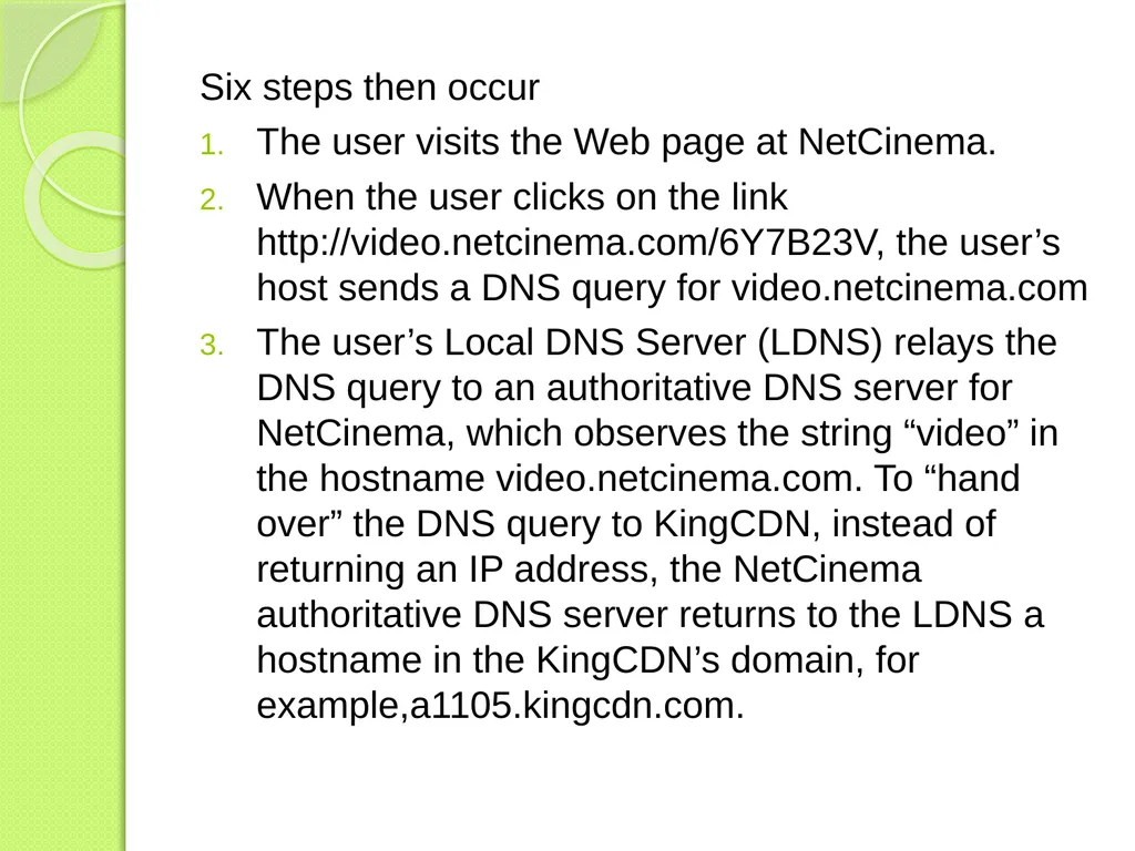 Content Distribution Networks Presented by Sajna - slide 10 of 15
