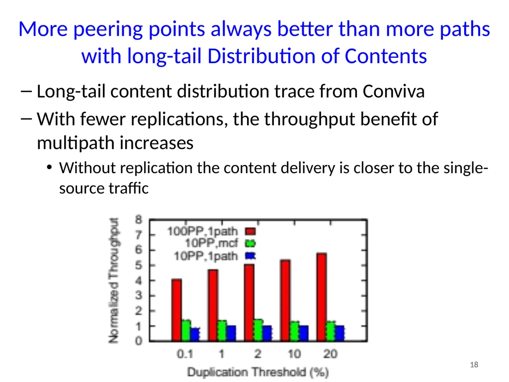Tradeoffs in CDN Designs for Throughput Oriented - slide 18 of 27