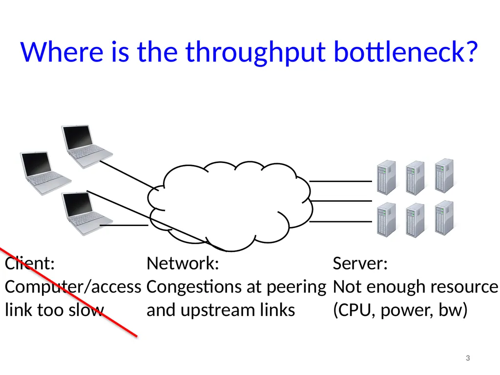 Tradeoffs in CDN Designs for Throughput Oriented - slide 3 of 27