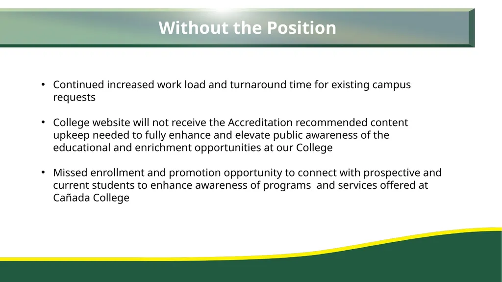 Position Proposal: Web & Content Promotions - slide 9 of 10
