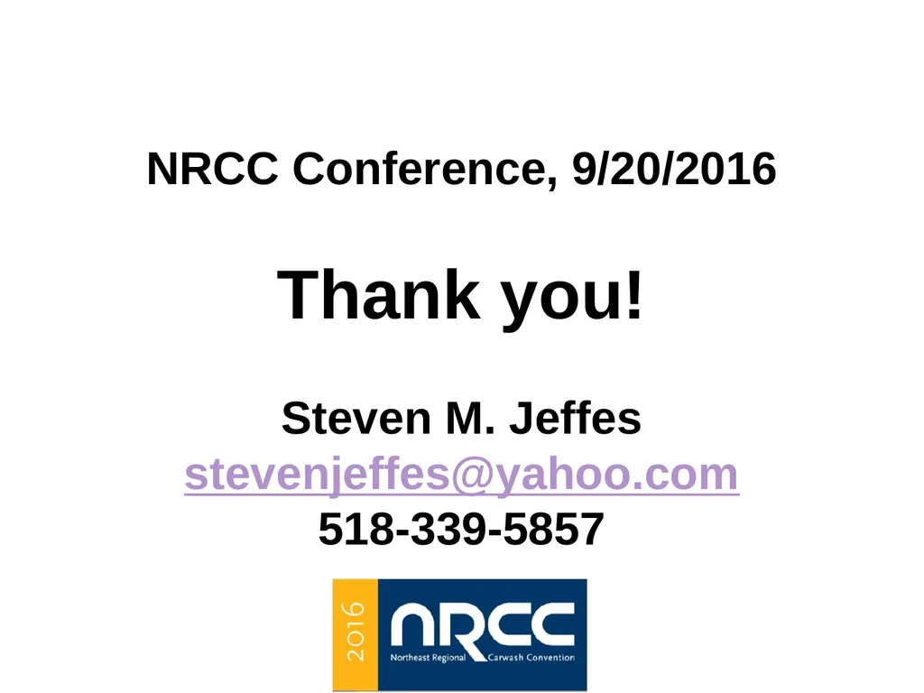 NRCC Conference, 9/20/2016 How to Create a - slide 43 of 43