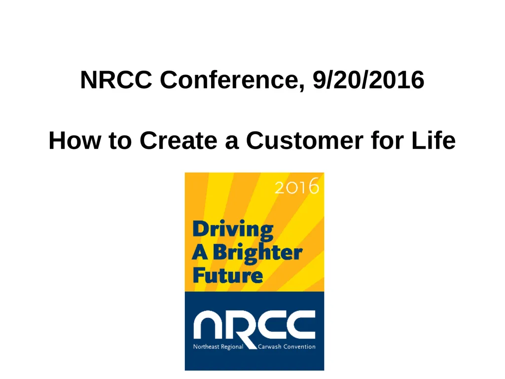 NRCC Conference, 9/20/2016 How to Create a