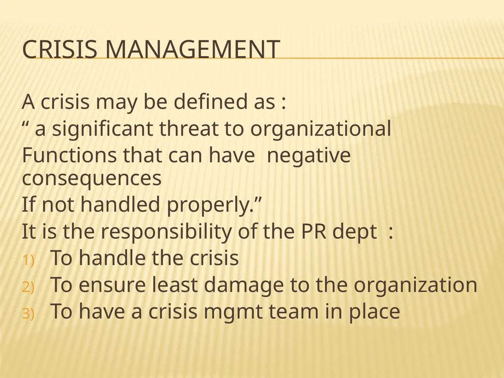 PUBLIC RELATIONs Definition Public relations is - slide 20 of 26