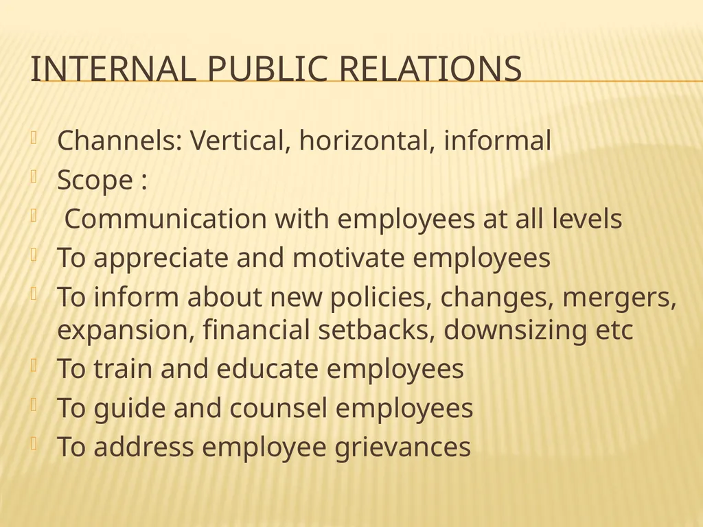 PUBLIC RELATIONs Definition Public relations is - slide 8 of 26
