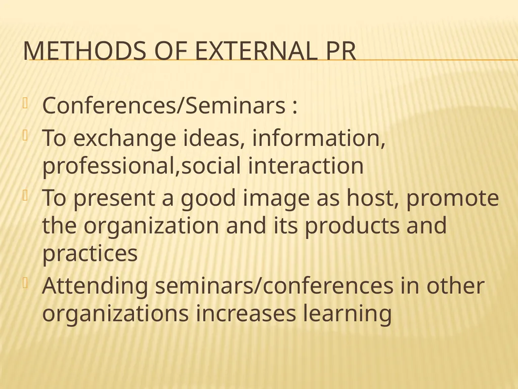 PUBLIC RELATIONs Definition Public relations is - slide 15 of 26
