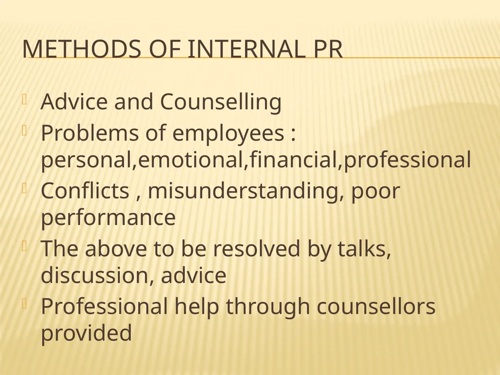 PUBLIC RELATIONs Definition Public relations is - slide 10 of 26