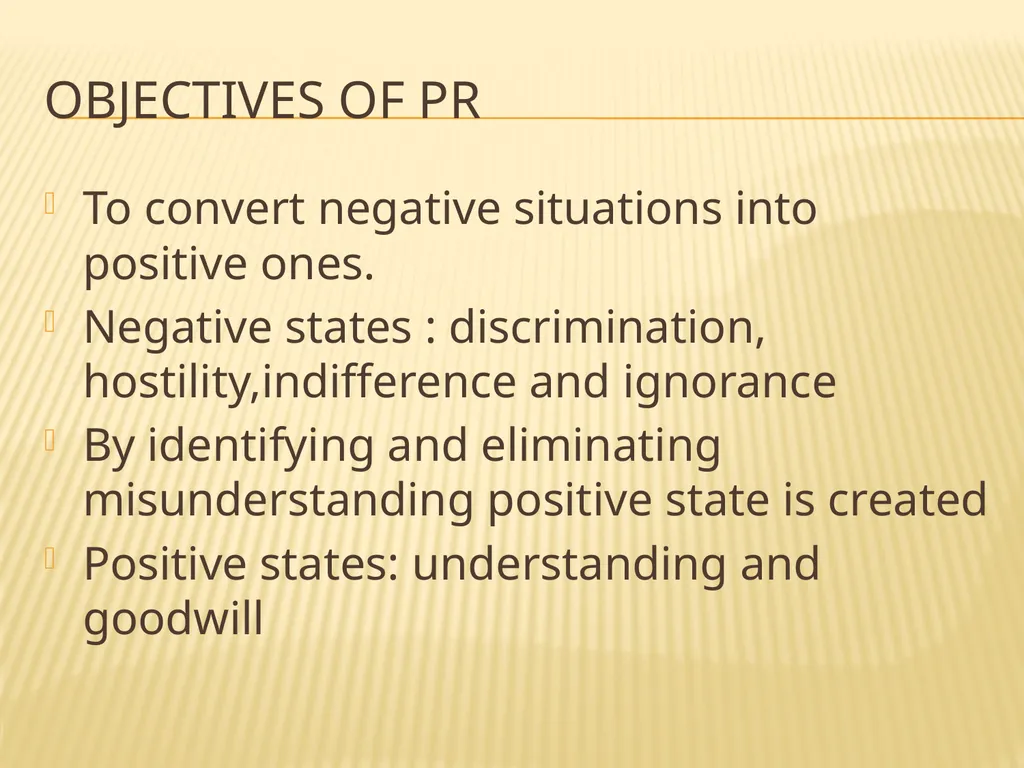 PUBLIC RELATIONs Definition Public relations is - slide 6 of 26
