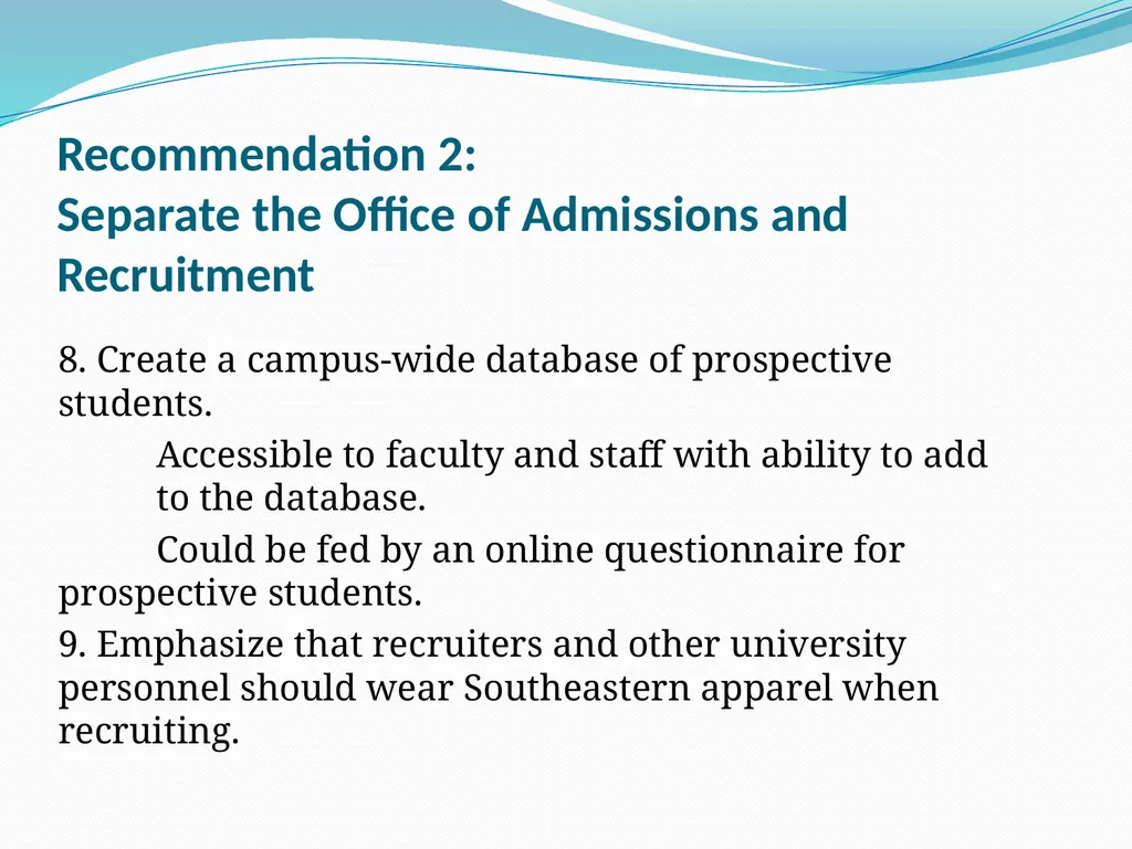 Enrollment-Recruiting Advisory Committee Committee - slide 11 of 28