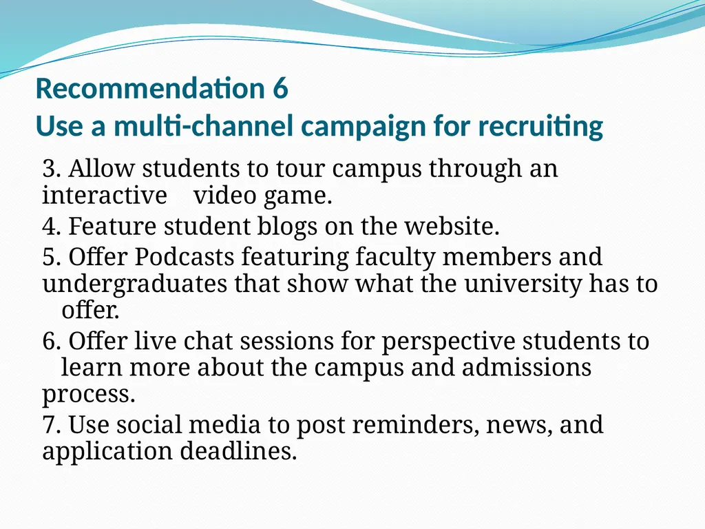 Enrollment-Recruiting Advisory Committee Committee - slide 23 of 28