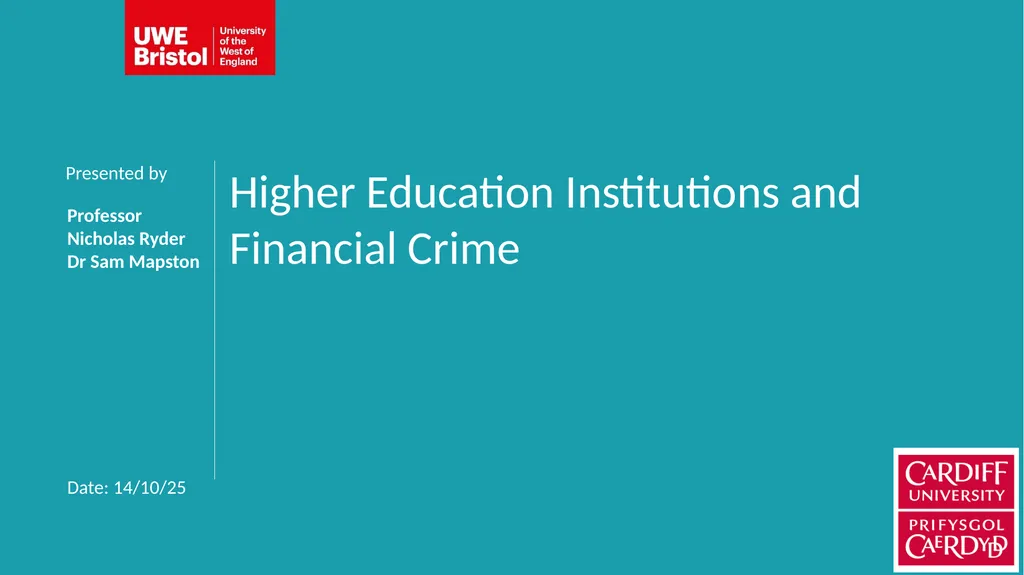 Higher Education Institutions and Financial Crime