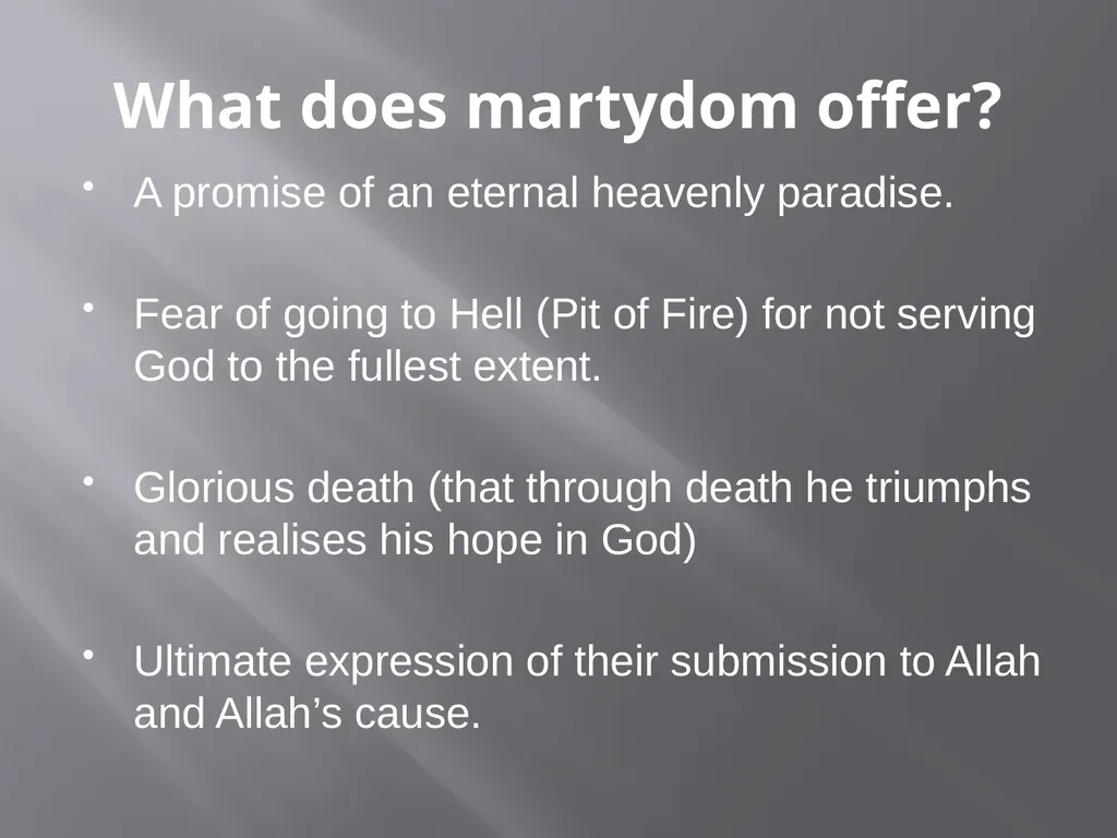 The motivation behind terrorism religious - slide 12 of 19