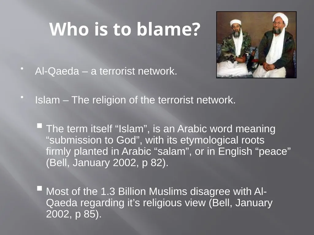 The motivation behind terrorism religious - slide 5 of 19