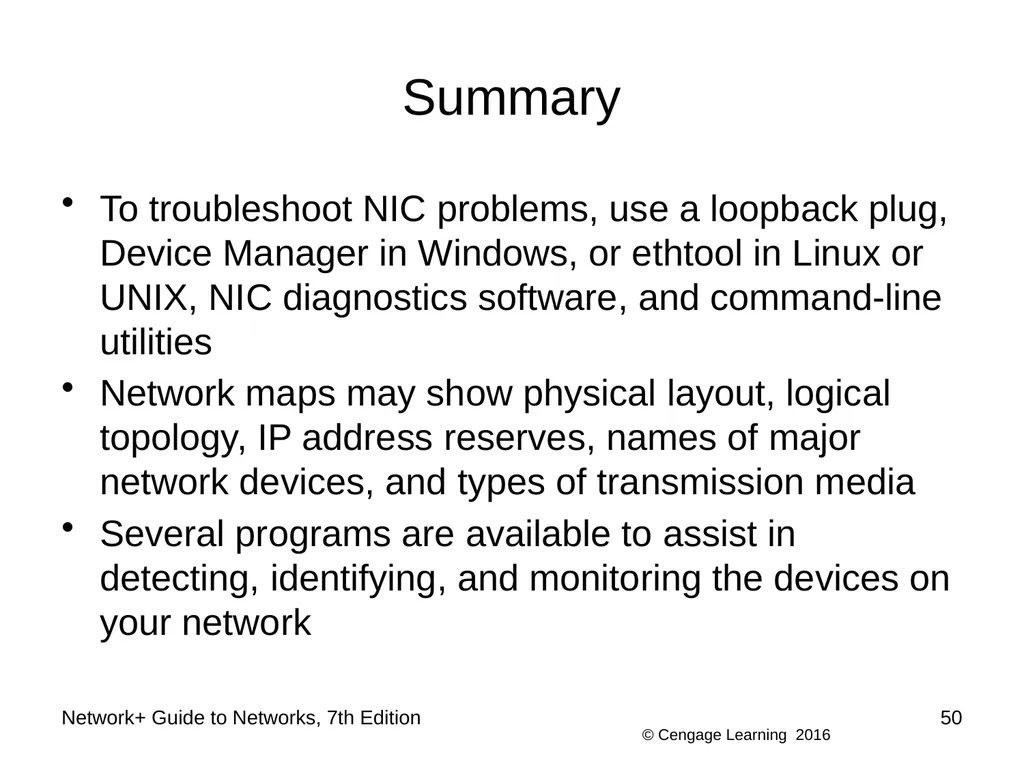 Network+ Guide to Networks 7th Edition Chapter 4 - slide 50 of 50