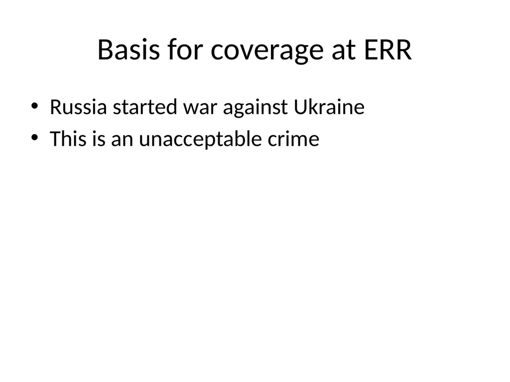 Coverage of the war in Ukraine. ONO shop talk, - slide 4 of 9