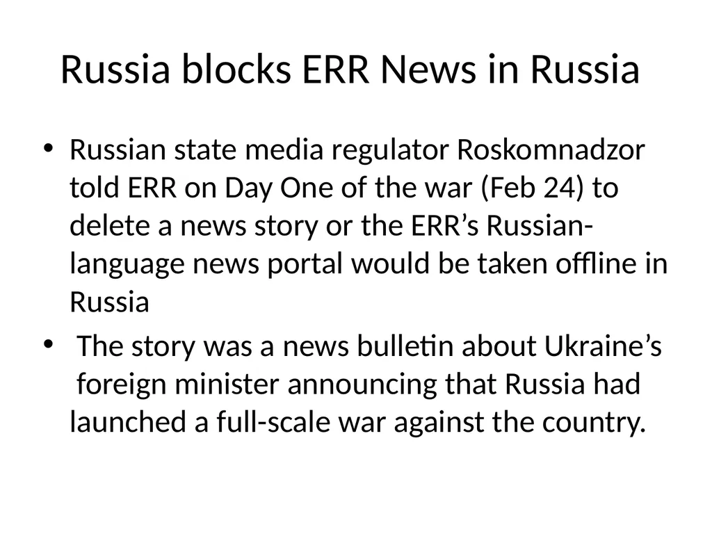 Coverage of the war in Ukraine. ONO shop talk, - slide 5 of 9