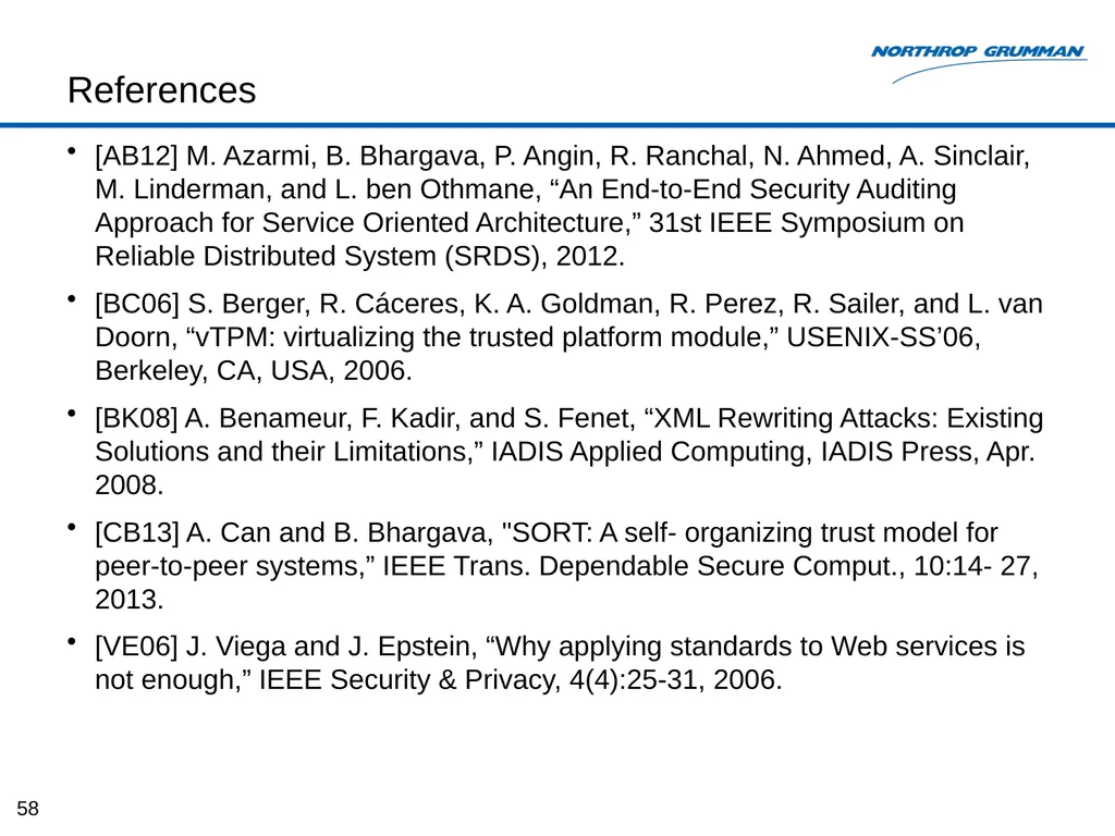 Monitoring-based System for E2E Security Auditing - slide 58 of 61