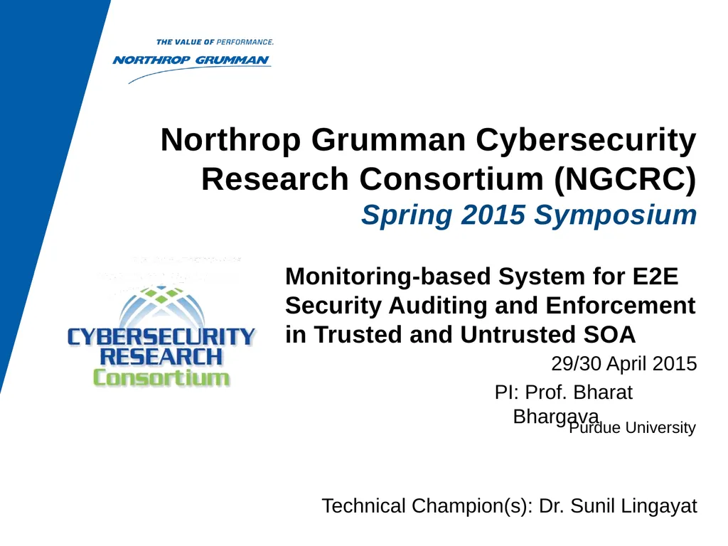 Monitoring-based System for E2E Security Auditing - slide 1 of 61