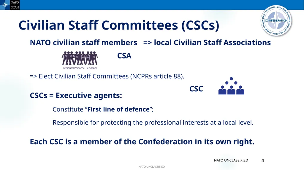Confederation of NATO Civilian Staff Committees - slide 4 of 14
