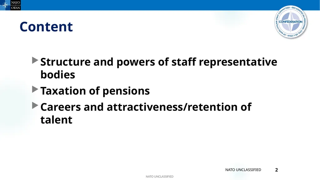 Confederation of NATO Civilian Staff Committees - slide 2 of 14