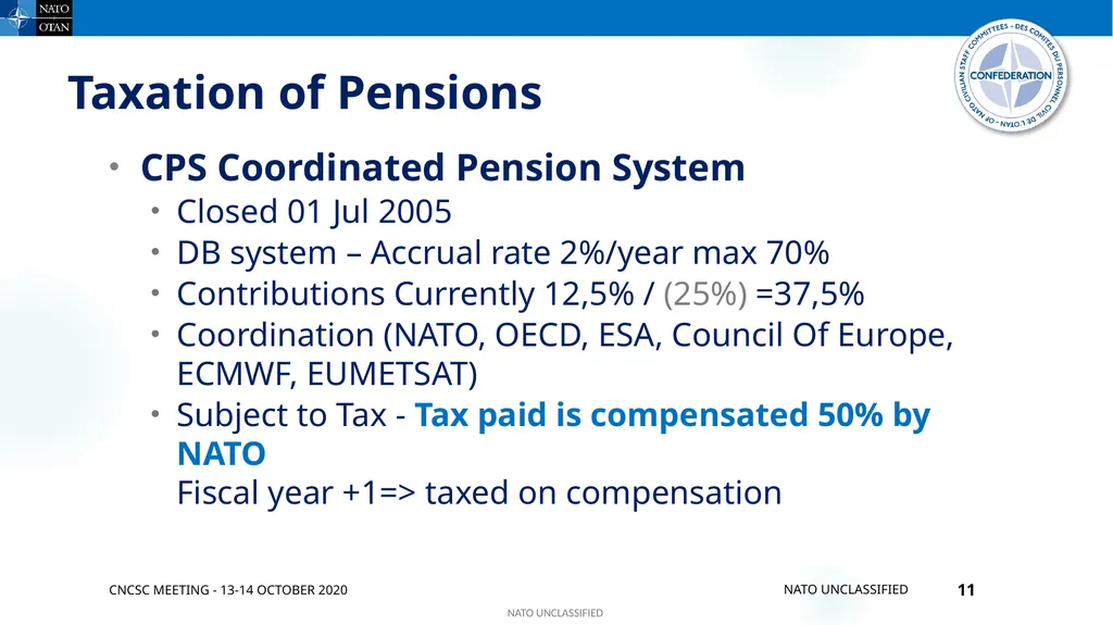 Confederation of NATO Civilian Staff Committees - slide 11 of 14
