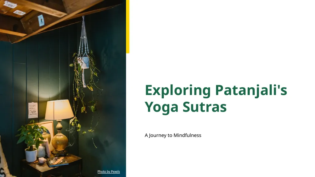 Exploring Patanjali's Yoga Sutras A Journey to