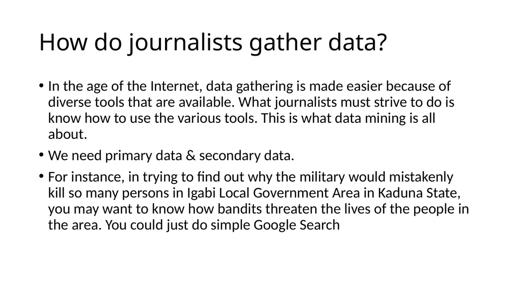 USING DATA TO SUPPORT STORIES Theophilus Abbah, - slide 10 of 20