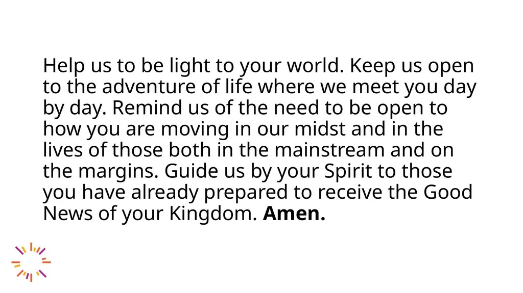 A Time of Prayer: Listening for Divine Sparks in - slide 3 of 35