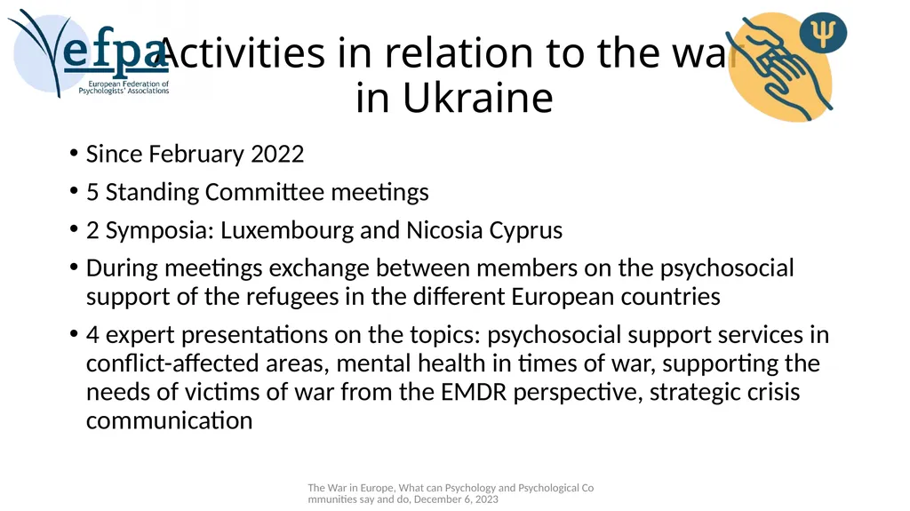 Standing Committee Crisis, Disaster and Trauma - slide 4 of 11