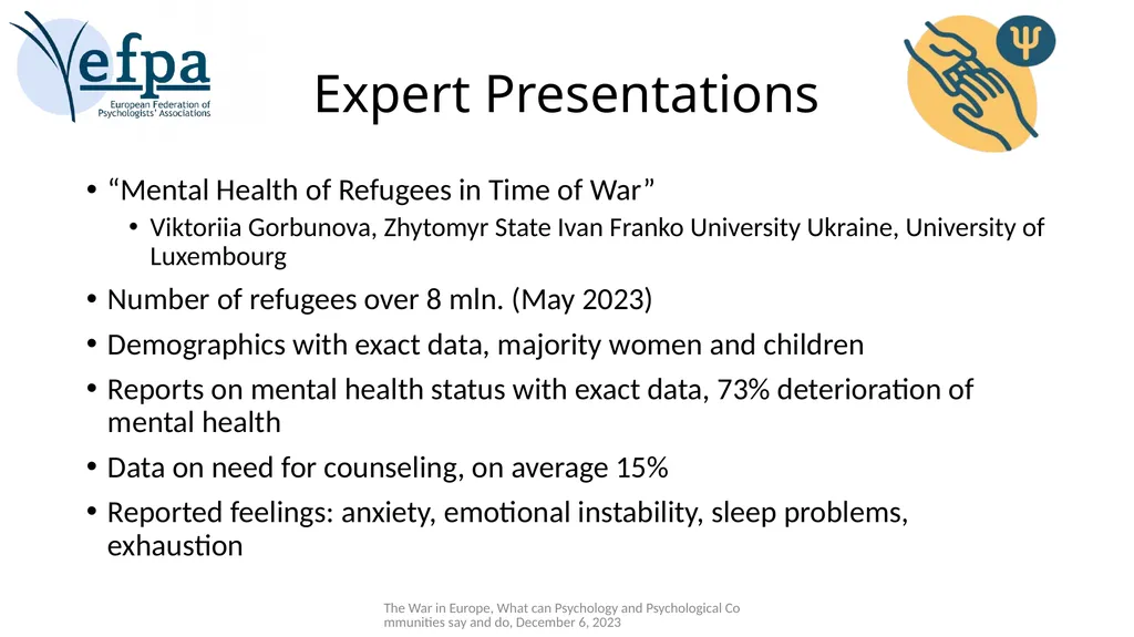 Standing Committee Crisis, Disaster and Trauma - slide 8 of 11