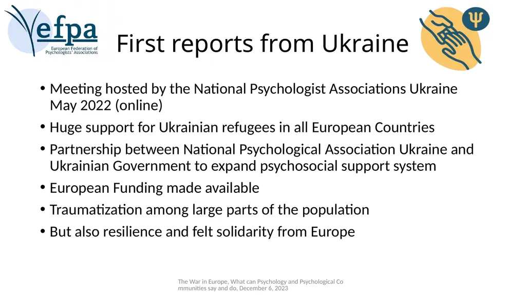 Standing Committee Crisis, Disaster and Trauma - slide 5 of 11