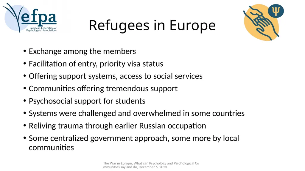 Standing Committee Crisis, Disaster and Trauma - slide 6 of 11