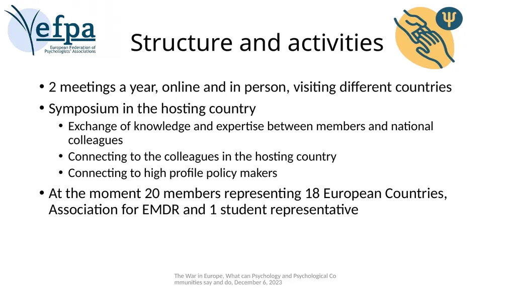 Standing Committee Crisis, Disaster and Trauma - slide 3 of 11