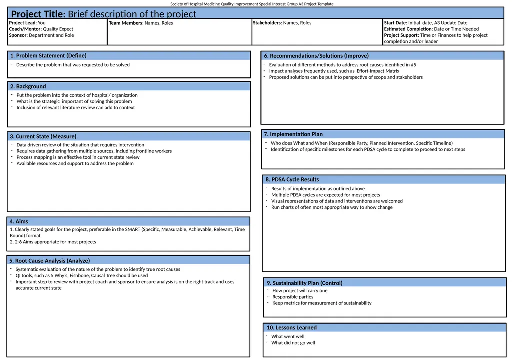 10. Lessons Learned 6. Recommendations/Solutions