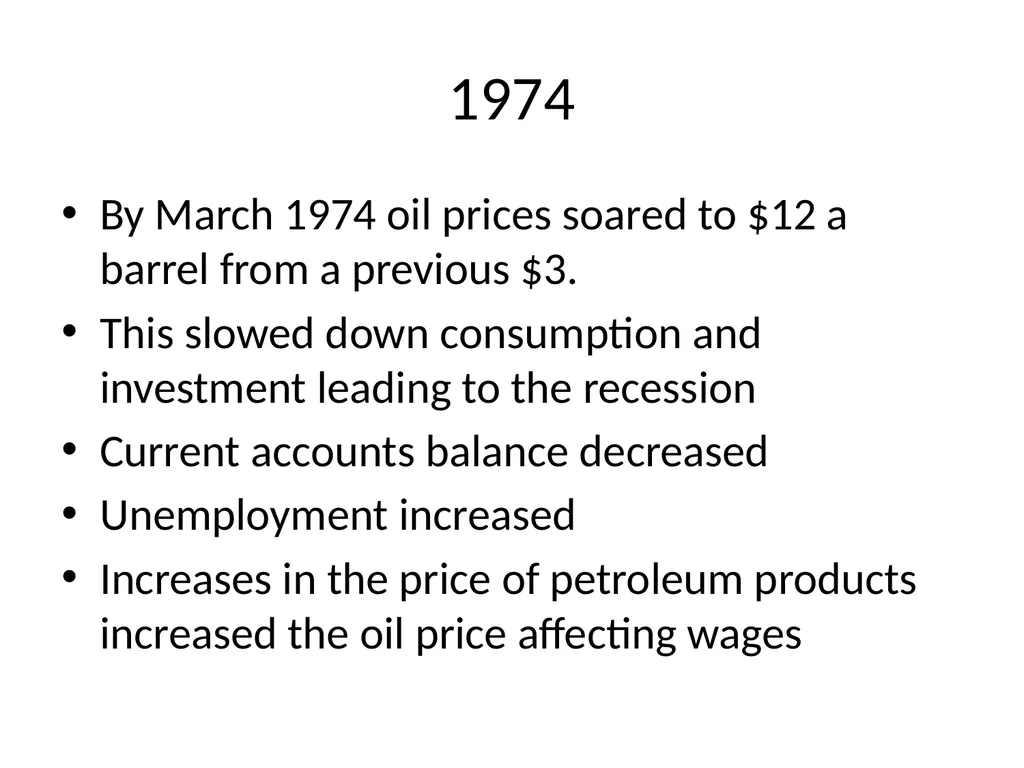 Exchange Rate Experience Between the Oil Shocks, - slide 3 of 11