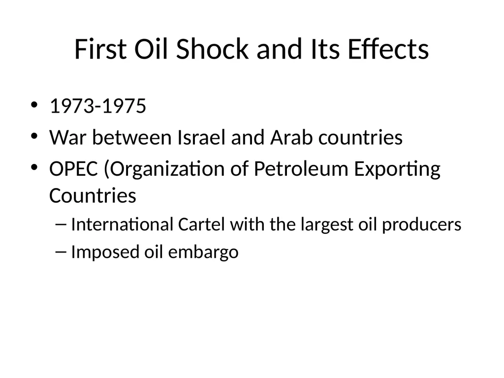 Exchange Rate Experience Between the Oil Shocks, - slide 2 of 11